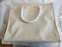 CHICINS&KIETH  CK七夕包包女包鳄鱼纹托特包大容量手提单肩包电脑包生日礼物女 白色【代写贺卡  赠品牌礼袋】 实拍图