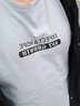 阿诺顿【纯棉四件】短袖t恤男士半截袖衫衣服男装夏季圆领宽松青年大码 格灰+K蓝+S黑+R白 2XL 建议150-170斤 实拍图