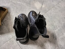 Vistline马丁靴女英伦牛皮复古秋冬季加绒加厚保暖靴子女小皮靴百搭中筒靴 黑色(单里) 39 实拍图