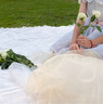 灵兰 高密加密无光纱 欧根纱布料柯根婚纱 服装面料无光透明婚庆装饰 012#香槟 实拍图