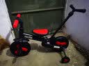 Nadle纳豆儿童平衡车可折叠三轮车脚踏车宝宝2-3-6岁溜娃自行车手推车 波尔多红+推杆 12寸 红色 实拍图