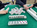 梦多福 麻将桌 折叠手动麻将机餐桌两用棋牌桌家用便携式简易手搓宿舍 80*80cm  【桌面+不锈钢圆腿+烟灰缸 】 升级款 实拍图