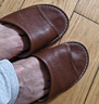 果洛菲（GUOLUOFEI）真皮家居拖鞋男夏季居家室内防滑防水牛皮凉拖鞋软底家用女 实拍图