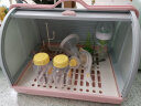 也雅（Yeya）婴儿奶瓶箱收纳盒沥水架宝宝用品餐具碗筷防尘辅食置物架收纳架篮 实拍图