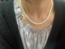黛米珍语 7-8mm馒头圆淡水珍珠项链套装S925银送耳钉送妈妈生日礼物 晒单实拍图