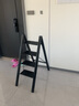 肯泰梯子家用折叠人字梯伸缩多功能楼梯室内加厚铝合金客厅阳台爬梯 【优选加厚铝材】四步梯 碳晶黑 实拍图