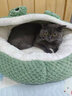 MinkSheen猫窝冬季狗窝垫子可拆洗封闭半封闭猫屋房子保暖宠物窝四季通用 青蛙半棚窝半封闭式【40*40*20】 实拍图