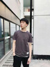 棉致夏季纯棉短袖T恤男士新款透气休闲假两件圆领打底衫男 深灰色+白色 XL 实拍图
