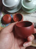 益馨荣 宜兴紫泥小红泥品茗杯子喝茶杯紫砂单个主人杯茶杯 红杯(单个)50ml 实拍图
