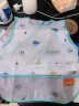 Babyprints儿童罩衣婴儿吃饭围兜宝宝防溅水反穿衣口水兜无袖两件 蓝鲸部落 晒单实拍图