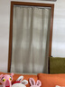 柏格美 欧式简约小窗帘轻奢低调款防水浴帘套装免打孔窗帘遮挡门帘卫生间加厚防霉隔断布帘子 米白+环+伸缩杆（挂环款） 挂环款帘宽100*高150（适用窗宽75-95） 实拍图