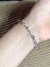 沫兰（MOLADY）S999足银手链女士轻奢侈爱心形首饰品生日纪念日礼物送女友老婆 [进口粉锆]心灵感应手链*礼盒 实拍图