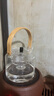 雅集煮茶壶 蒸煮二用提梁壶大容量烧水壶黑茶普洱煮茶器1100ml 锤纹款 实拍图