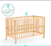 林氏家居婴儿床拼接大床榉木多功能可移动LS535婴儿床+床垫，0.6m*1.2m 晒单实拍图