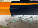 蔡司（ZEISS）镜片近视眼镜男变色防蓝光专业可配度数平光超轻钛架大脸眼睛框女 大框圆框 银色 配LASHION1.60非球面镜片0~600 实拍图