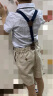 GOKU男童礼服套装夏季儿童背带裤花童小西装英伦风幼儿园毕业服演出服 蓝色 110（建议体重30-37斤） 晒单实拍图
