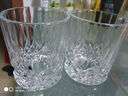 格娜斯威士忌酒杯家用欧式水晶玻璃洋酒杯酒吧创意钻石啤酒杯酒具套装 罗马款290ml 6支装+金色杯架 实拍图