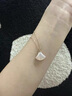 18K金小裙子吊坠au750彩金玫瑰金黄金锁骨链套链女款送女友礼物 18k金玫瑰金色（单吊坠） 白贝母 实拍图