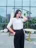燕浔衬衣女装2025夏季新款雪纺衬衫女长袖气质超仙薄款开衫空调衫早春 白色 L 实拍图