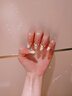 穿戴式美甲成品指甲贴片2025年新款短款中长冰透色法式送工具包 法式奶白爱心 24片 【送工具包】 实拍图