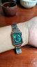 飞亚达（FIYTA）手表女 商场同款倾城系列石英表 锆石表圈钢带小绿表 节日礼盒女 实拍图