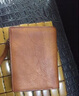 ANDSEEYOU品牌 钱包男 短款证件卡包 竖款钱夹 真皮手拿包 手工牛皮皮夹子 棕色 实拍图