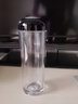 希诺（HEENOOR）塑料杯带盖创意便携水杯可爱学生户外运动透明杯子随手杯 黑色330ml 实拍图