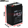 超威（CHILWEE）电池6伏V4V4.5V6V7AH12伏V9V12儿童摩托玩具汽车电瓶蓄电池充电器 超威3-FM-4.5(6V4.5Ah/20hr) 实拍图