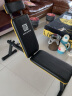 正昕（ZHENG XIN） 哑铃凳 多功能仰卧起坐板腹肌板凳家用可折叠室内健身椅训练器材 B10哑铃凳-黄黑色-带头靠 实拍图