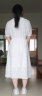 茵曼（INMAN）夏季减龄娃娃领绣花泡泡袖收腰显瘦连衣裙女18322|402 米白色 M 晒单实拍图