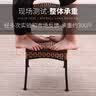 丘林瑟藤编椅子编织藤椅靠背凳子家用餐椅矮凳小藤椅单人宝宝凳子靠背椅 满编双色矮凳【坐高26厘米】 实拍图