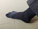 恒源祥五指袜男棉袜夏季超薄款丝袜吸汗透气商务中筒袜丝光棉男袜 中厚款 中筒深色 5双 实拍图