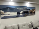 唤墙 客厅装饰画现代简约沙发背景墙壁画新中式大气靠金山水叠加挂画 湖光山色 150x40cm(适合2米沙发)晶瓷 实拍图