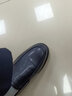 波图蕾斯皮鞋男士时尚套脚商务休闲鞋轻便一脚蹬正装鞋男 8901 黑色 38 实拍图