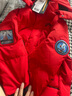 巴拉巴拉男童羽绒服连帽儿童潮酷印花外套冬季小童装【奥特曼IP】 中国红-灰鸭绒-60611 130 cm（充绒量99g） 实拍图