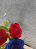 花叙仿真玫瑰花婚礼仿生花装饰生日礼物花束插花客厅绒布假花家居摆件 艳红色（大红）-花朵7cm 1支 实拍图