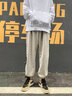 青春韵冲锋休闲裤男士春秋冬季新款宽松卫裤男百搭直筒运动工装长裤子男 8608卡其 L 实拍图