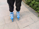 小状元轮滑鞋儿童溜冰鞋女童男童初学中小学滑轮滑冰鞋旱冰鞋成人 蓝|八轮全闪(单鞋+礼包) M 适合鞋码(33-37) 实拍图