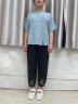 桓黎中老年人夏装套装女奶奶短袖妈妈夏季纯棉T恤两件套老人老太太衣 蓝色[套装] 3XL （建议120-135斤） 晒单实拍图