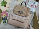 出走春日牧场 复古牛仔女生双肩包ins大学生书包小背包礼物小众妈咪包 可爱粉 实拍图