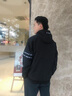 宾克莱春季夹克男装外套男衣服潮流男士工装休闲连帽男生加绒外套春秋款 黑色 XL (推荐体重115-130斤) 实拍图