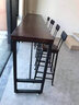 金沙公爵吧台椅高脚椅北欧式铁艺实木现代简约酒吧椅子家用创意桌靠背吧 坐高75高、皮坐垫（有靠背） 实拍图