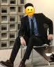 OMAX西装男套装韩版修身三件套商务休闲职业正装西服新郎伴郎结婚礼服 黑色二扣上衣+西裤+马甲 170/L（118-125斤左右） 实拍图