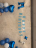 宫薰生日装饰场景男孩气球男童投屏电视派对周岁快乐背景墙布置宝蓝色 晒单实拍图