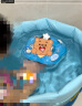 马博士 婴儿游泳圈新生儿宝宝脖圈颈圈婴儿洗澡用具戏水玩具生日礼物 蓝色小号7.5cm 实拍图