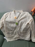 南极人女士睡衣女夏季棉开衫长袖华夫格宽松可外穿家居服套装薄荷绿2XL 实拍图