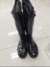 强人保暖雨靴 JDMYX907-1 际华3515加绒款男士防水雨鞋内胆可拆卸套脚防雨雪胶鞋 黑色 40码 实拍图