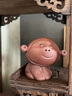 陶云尚宜兴紫砂小萌猴子茶宠精品手工紫泥清水泥猴生肖可养茶玩陶瓷摆件 紫砂萌猴 紫泥 实拍图