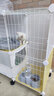 爱咪宠猫笼子家用猫窝别墅带厕所一体室内带猫砂盆大号幼猫猫屋猫咪笼子 升级 带托盘防带砂 带滑轮好清洁 新手款：猫窝+吊床+饭水碗+厕所 实拍图