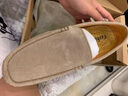 水木苒豆豆鞋男时尚百搭英伦反绒透气潮休闲韩版懒人乐福夏一脚蹬驾车鞋 卡其色  44 实拍图